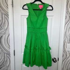 Lilly Pulitzer Celiana Stretch Cotton Dress in Sprout Green Size 00